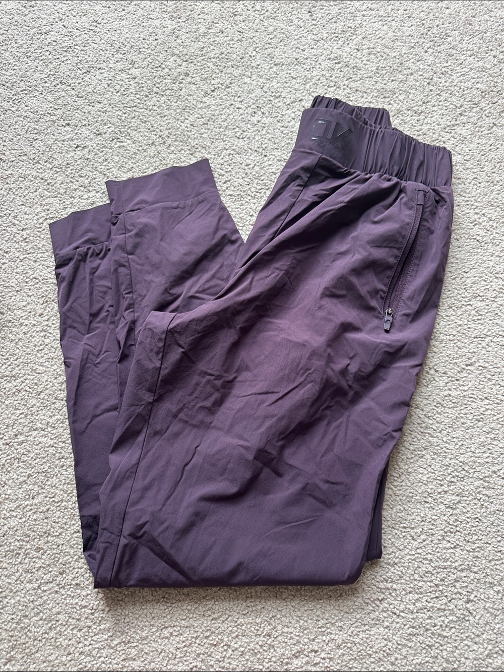 Women's Deep Purple Track Joggers with Elastic Waist